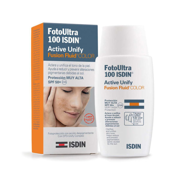 ISDIN FOTO ULTRA 100 ACTIVE UNIFY FUSION FLUID COLOR SPF 100+ مرهم شمسي